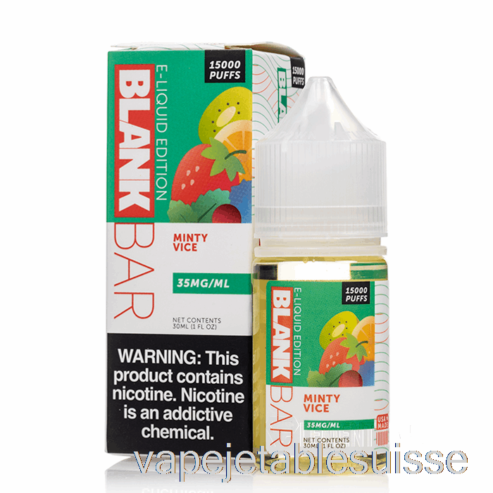 Vape Suisse Minty Vice - Sels De Barre Vierges - 30ml 50mg